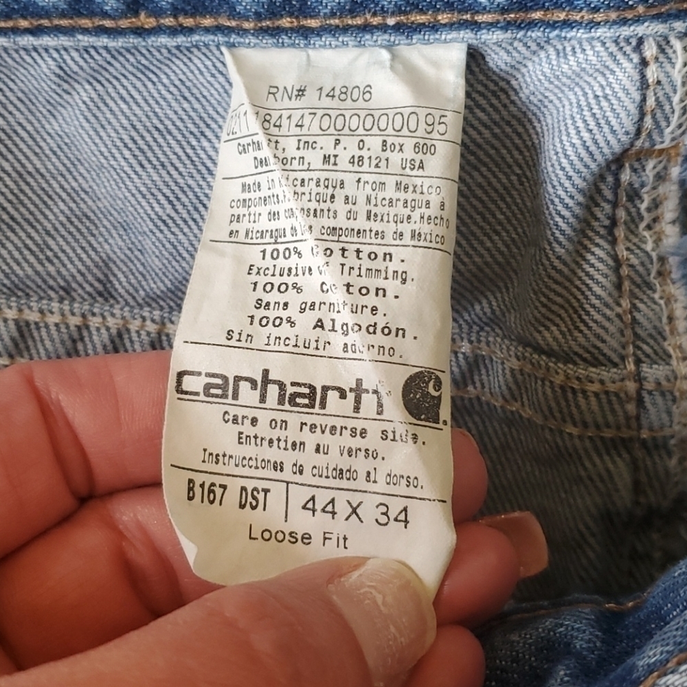 Mens Carhartt Jeans Sz 44x34 - Picture 3 of 4